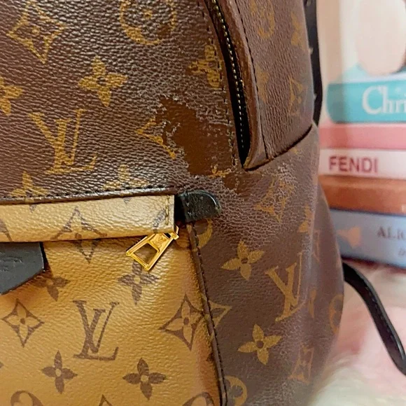 Louis Vuitton RETAIL $1,850 Brown Tan Monogram Backpack-Include the LV Box-dusty - Picture 11 of 15